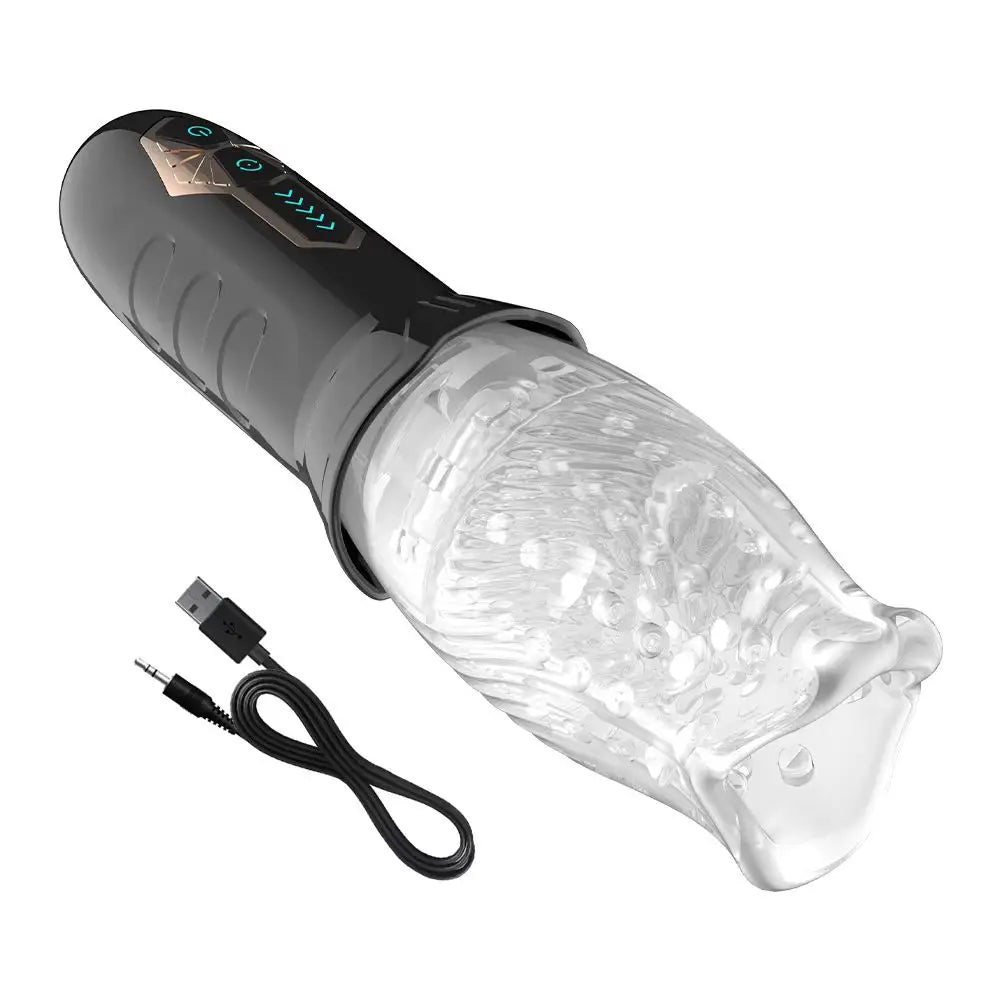 VortexGrip™ by AfterGlow™ – 360° Rotating Masturbator Cup – 10 Vibes & Bi-Directional Stimulation