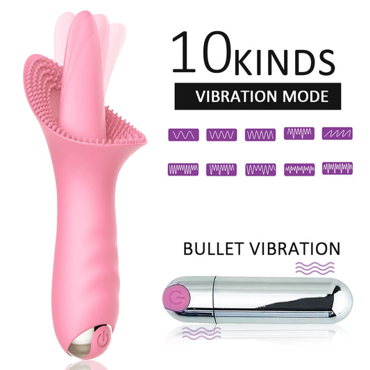 💓 LickRush by AfterGlow™  — 10-Mode Clit & G-Spot Tongue Vibrator