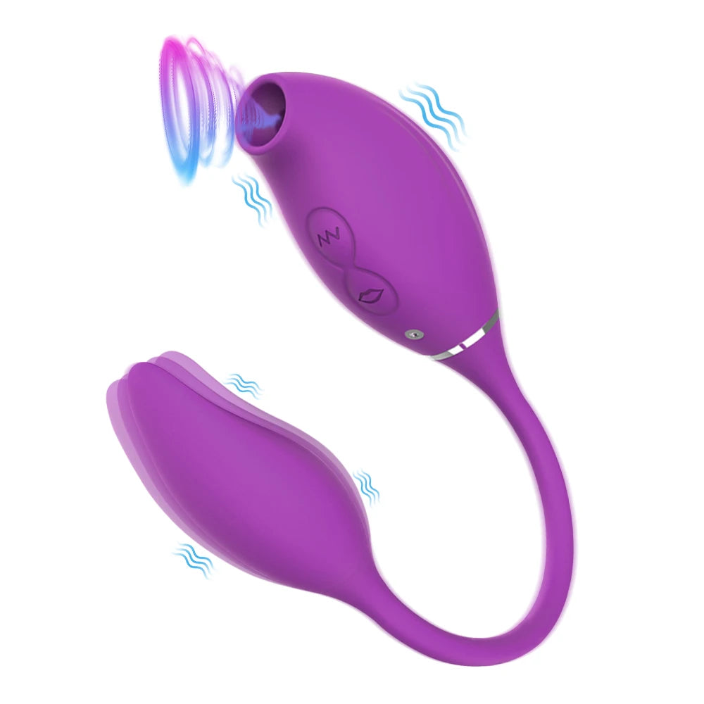 The Bloom by AfterGlow™ – Dual-Lick Rose Clit Sucker &  G-Spot Vibrator