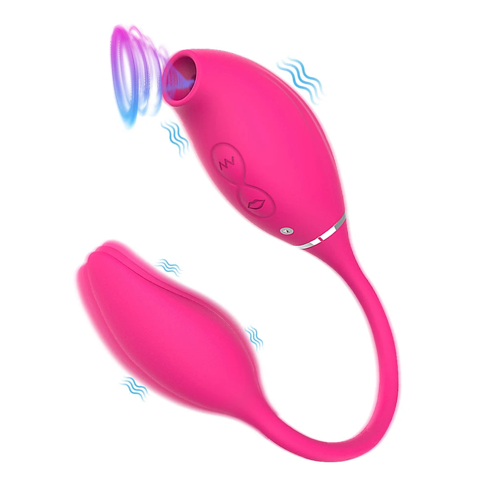 The Bloom by AfterGlow™ – Dual-Lick Rose Clit Sucker &  G-Spot Vibrator