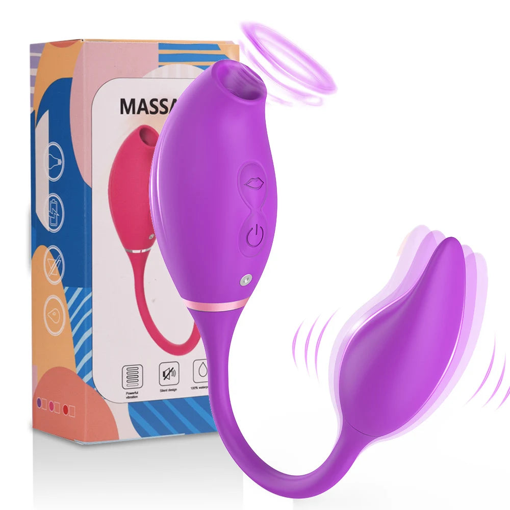 The Bloom by AfterGlow™ – Dual-Lick Rose Clit Sucker &  G-Spot Vibrator