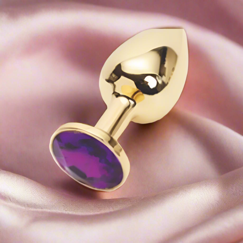 GildedGems™ by AfterGlow – Jeweled Gold Metal Butt Plug (3-Piece Set)