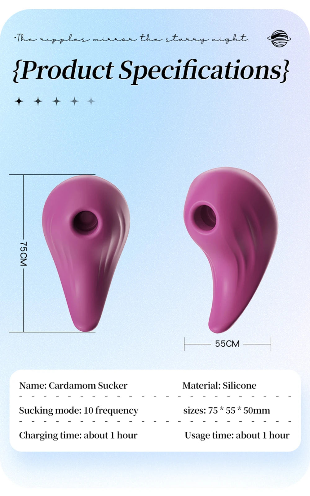 VelvetWave™ by AfterGlow | Suction Pulse Clitoral Stimulator