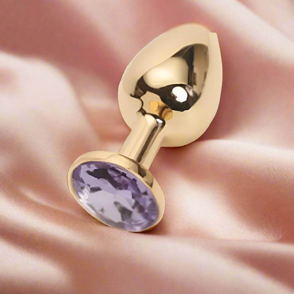 GildedGems™ by AfterGlow – Jeweled Gold Metal Butt Plug (3-Piece Set)