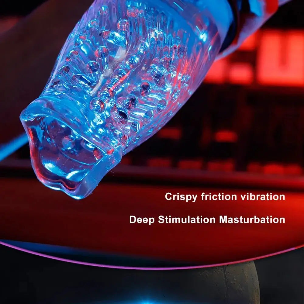 VortexGrip™ by AfterGlow™ – 360° Rotating Masturbator Cup – 10 Vibes & Bi-Directional Stimulation