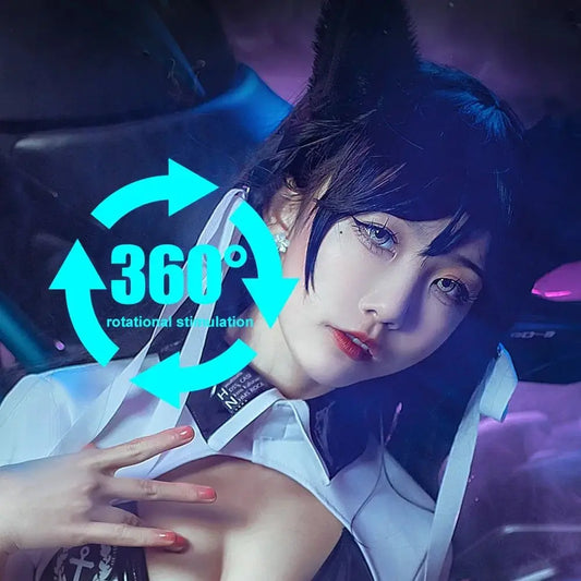 VortexGrip™ by AfterGlow™ – 360° Rotating Masturbator Cup – 10 Vibes & Bi-Directional Stimulation