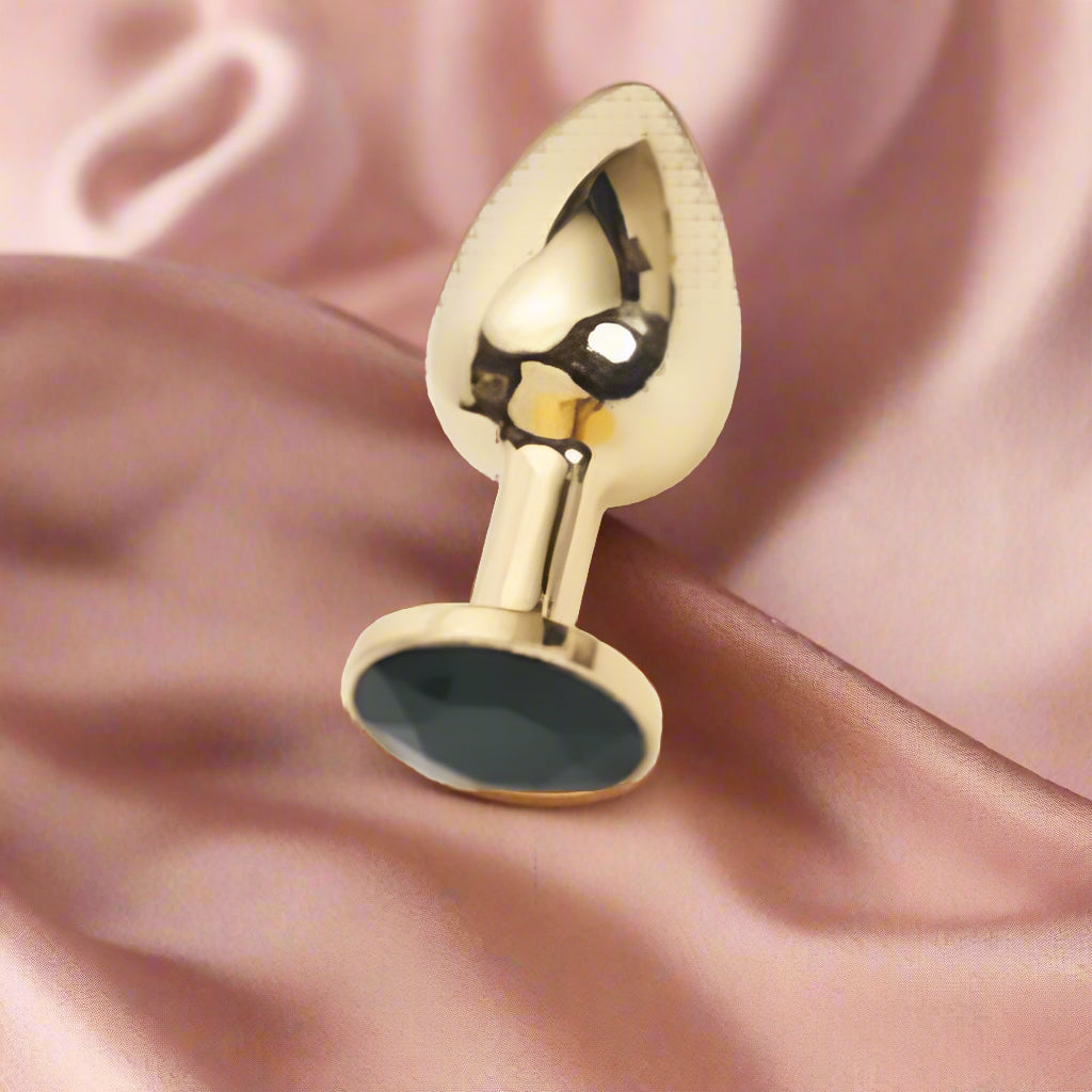 GildedGems™ by AfterGlow – Jeweled Gold Metal Butt Plug (3-Piece Set)