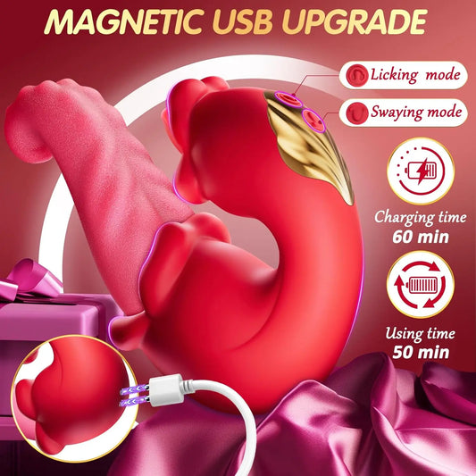 🐉 DragonKiss™ 3-in-1 Oral Sex Vibrator by AfterGlow