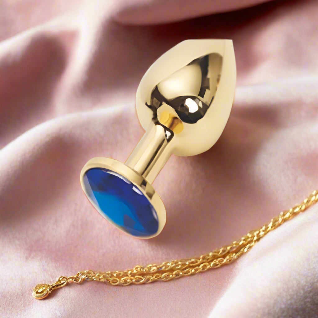 GildedGems™ by AfterGlow – Jeweled Gold Metal Butt Plug (3-Piece Set)