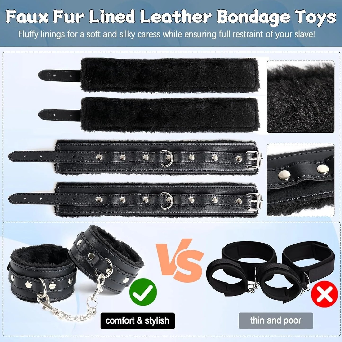 🖤 DomiLuxe™ by AfterGlow – 9-Piece BDSM Essentials Kit