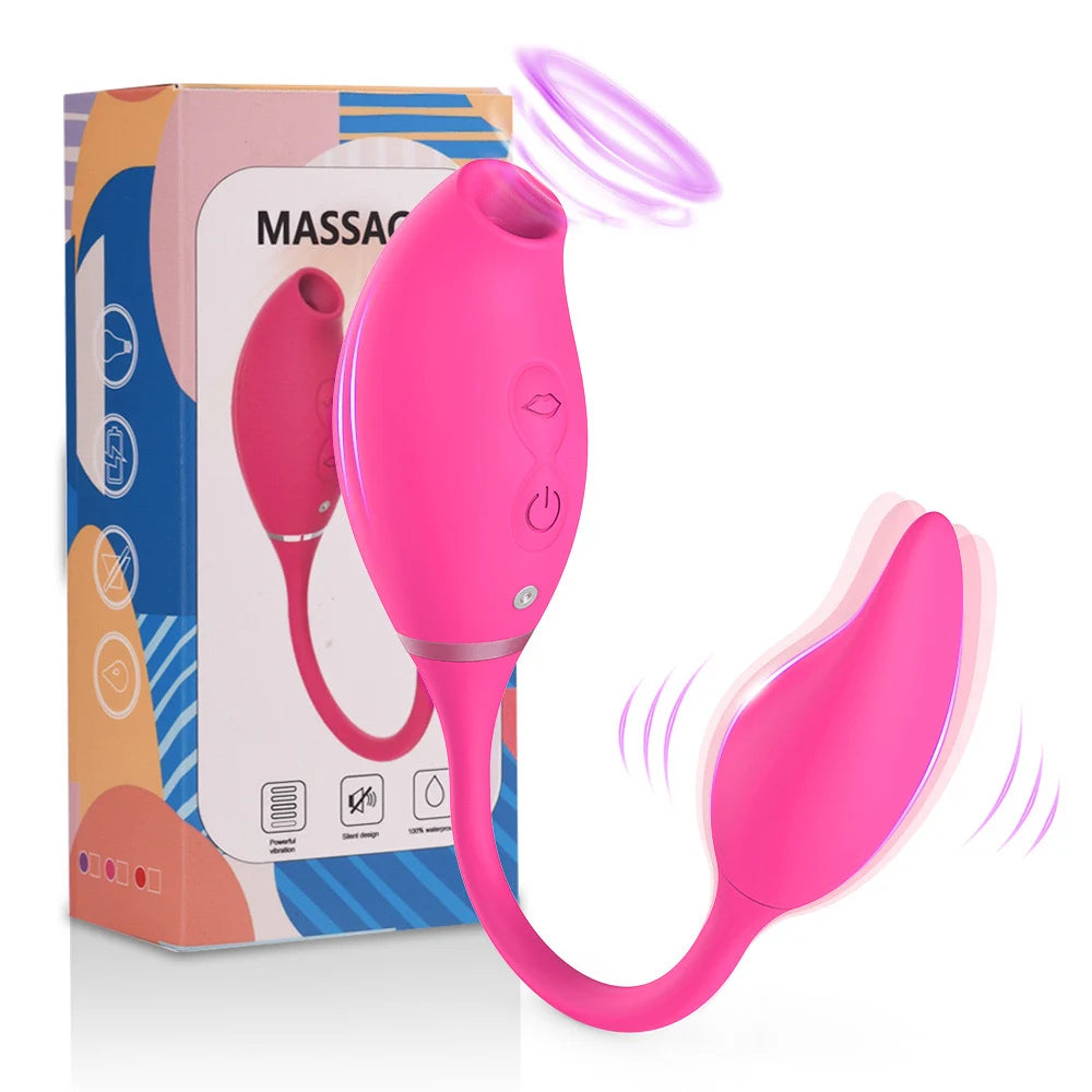 The Bloom by AfterGlow™ – Dual-Lick Rose Clit Sucker &  G-Spot Vibrator