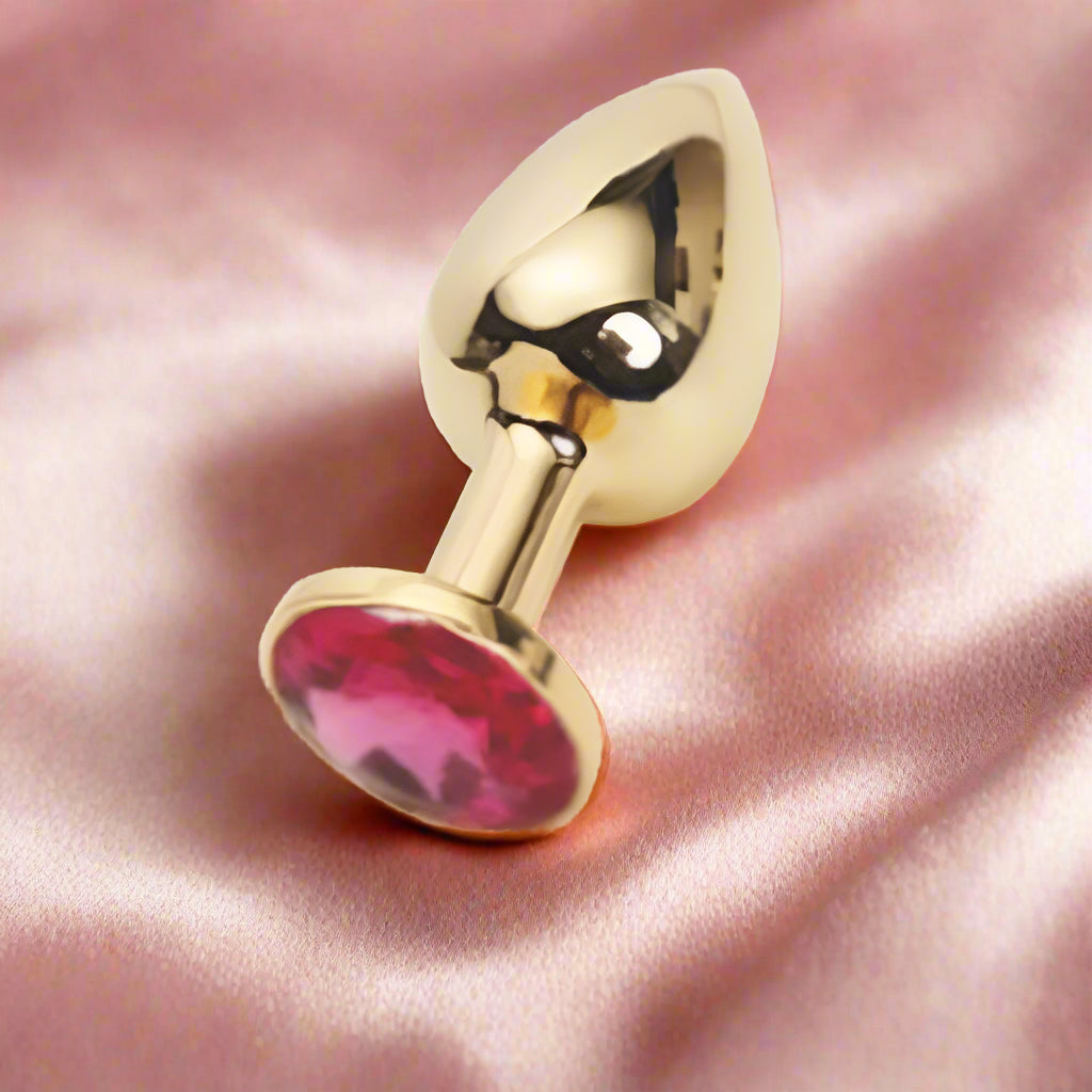 GildedGems™ by AfterGlow – Jeweled Gold Metal Butt Plug (3-Piece Set)