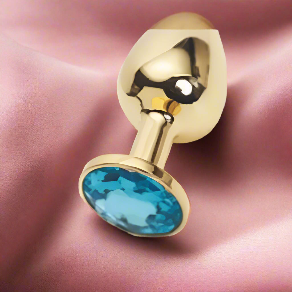 GildedGems™ by AfterGlow – Jeweled Gold Metal Butt Plug (3-Piece Set)