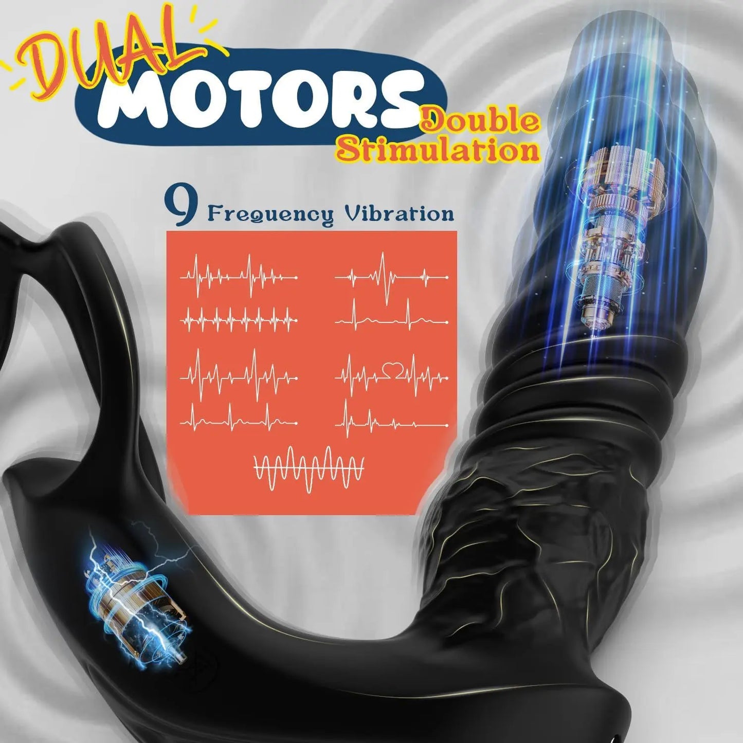 🖤 TitanPulse™ by AfterGlow – 9-Mode Bluetooth Prostate Thrusting Vibrator with Cock Ring & Dual Motors